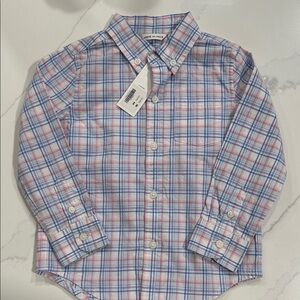 Janie and Jack Plaid Kids Shirt - Blue and Red